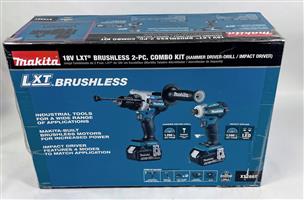 Makita XT288T 18V LXT Lithium Ion Brushless 2 PC. Combo Kit Brand